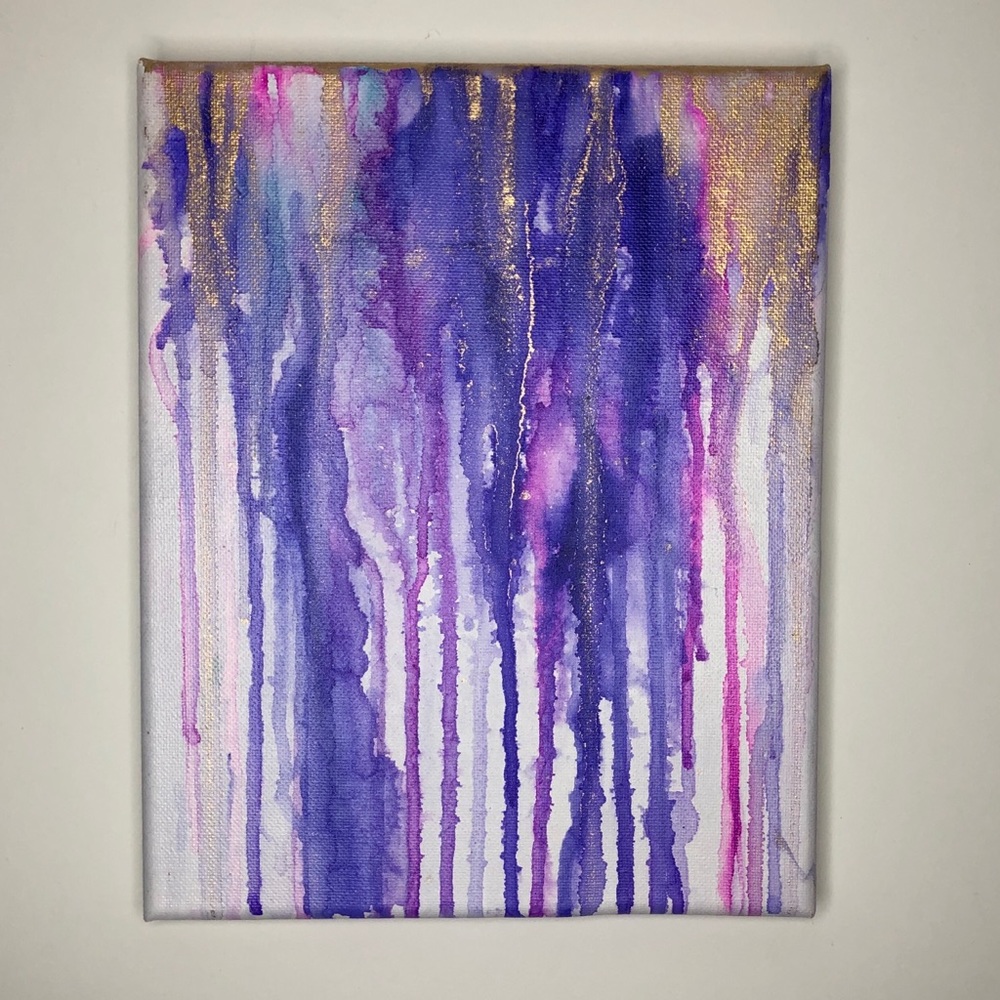 “Unicorn dripped” Alcohol ink on 8x10 canvas